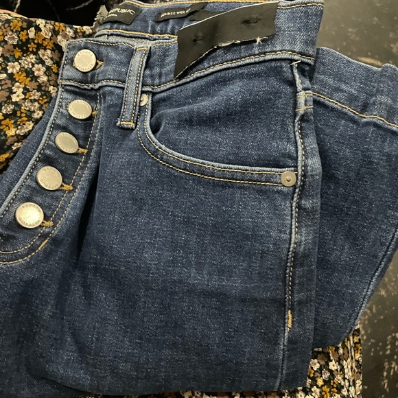 NWT BANANA REPUBLIC High Rise Wide Leg Button Fly - Picture 5 of 7